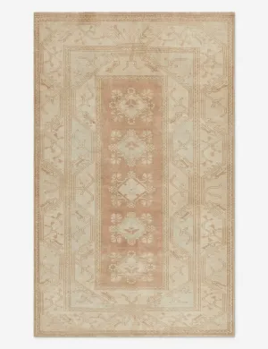 Vintage Turkish Hand-Knotted Wool Rug No. 320, 5'3" x 8'2"modern color block patchwork rug