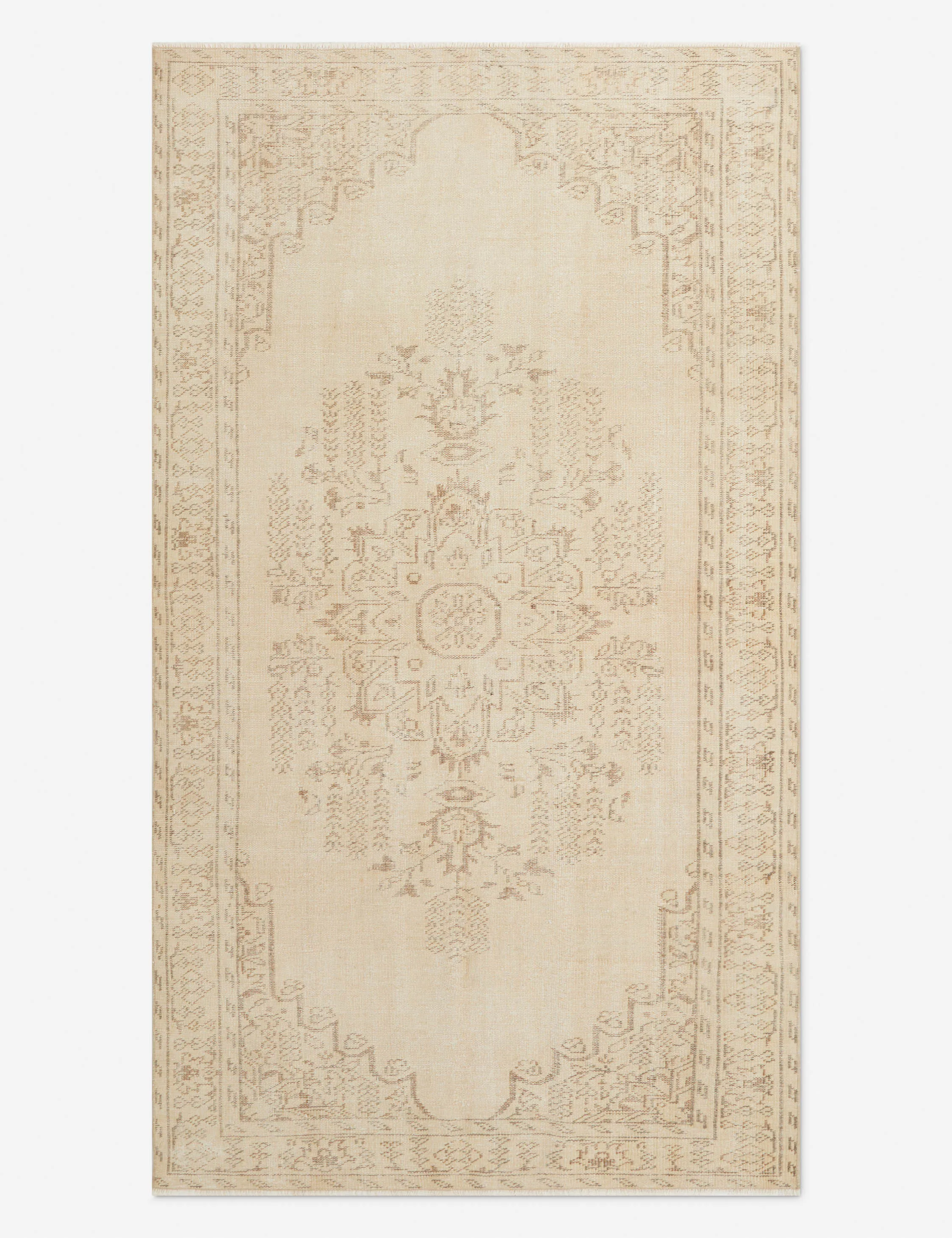 Vintage Turkish Hand-Knotted Wool Rug No. 327, 5'3" x 9'5"modern color block patchwork rug