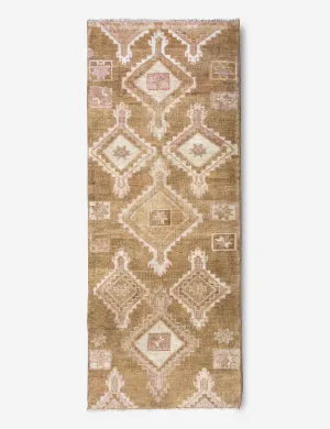 Vintage Turkish Hand-Knotted Wool Rug No. 358, 3'3" x 8'5"modern color block patchwork rug