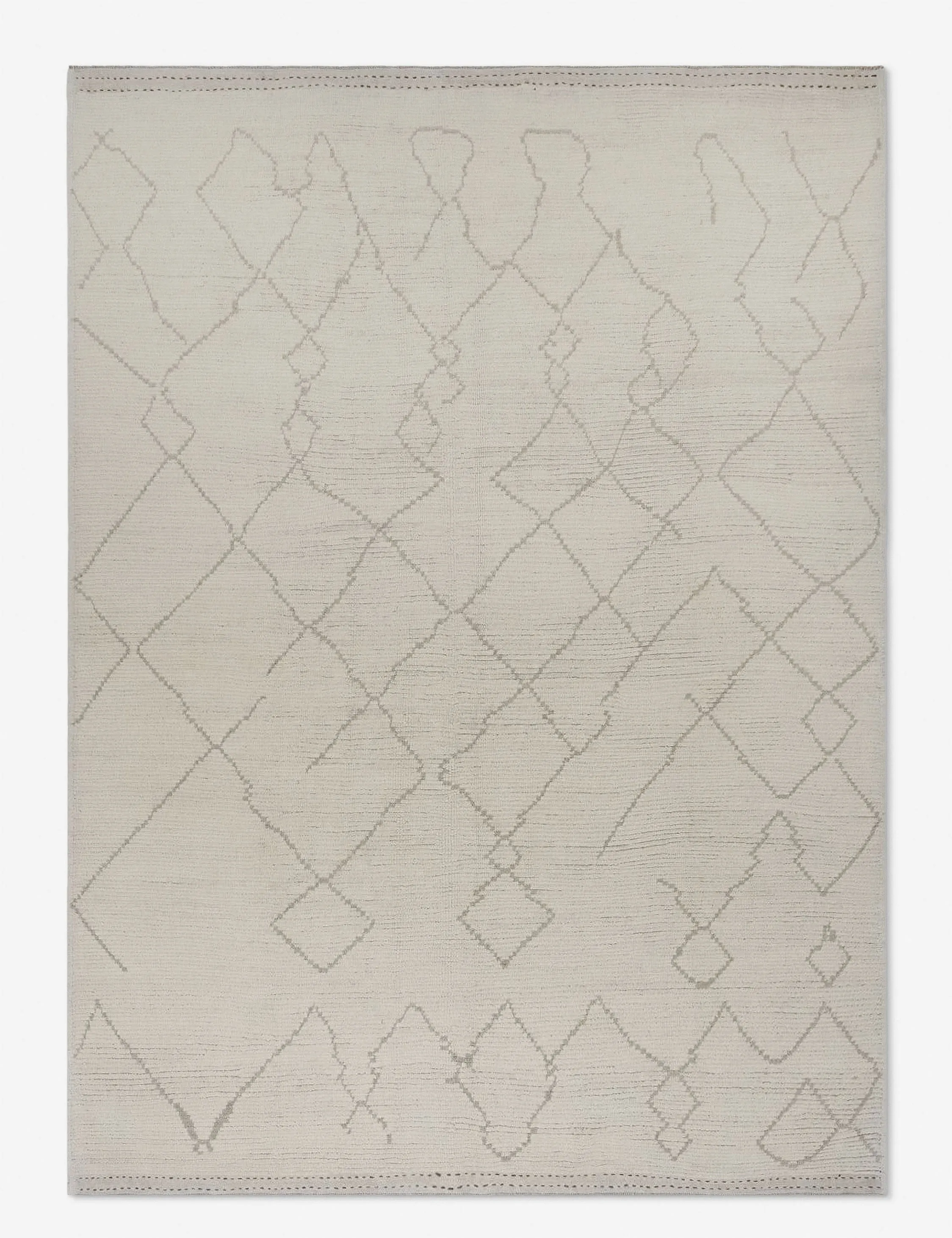 Vintage Turkish Hand-Knotted Wool Rug No. 399, 8'1" x 10'8"modern color block patchwork rug