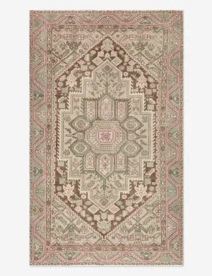 Vintage Turkish Hand-Knotted Wool Rug No. 430, 4'1" x 6'9"modern color block patchwork rug