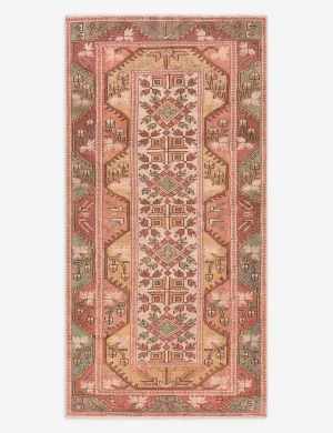 Vintage Turkish Hand-Knotted Wool Rug No. 437, 3'1" x 6'5"modern color block patchwork rug
