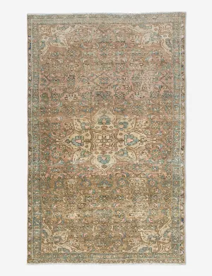 Vintage Turkish Hand-Knotted Wool Rug No. 445, 3'8" x 6'4"modern color block patchwork rug