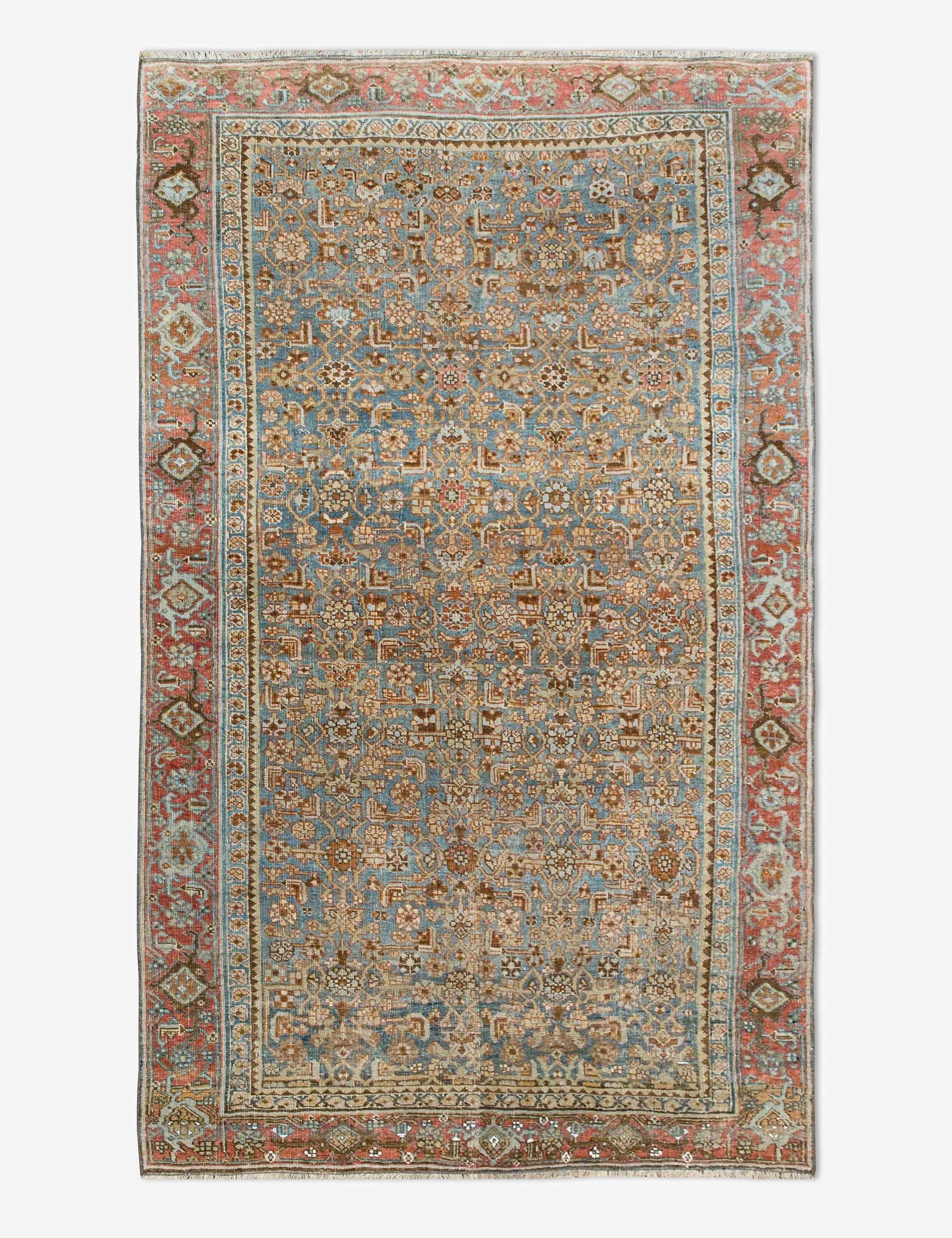 Vintage Turkish Hand-Knotted Wool Rug No. 448, 3'8" x 6'4"modern color block patchwork rug