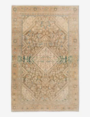 Vintage Turkish Hand-Knotted Wool Rug No. 452, 4' x 6'7"modern color block patchwork rug