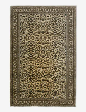 Vintage Turkish Hand-Knotted Wool Rug No. 458, 4'11" x 7'3"modern color block patchwork rug