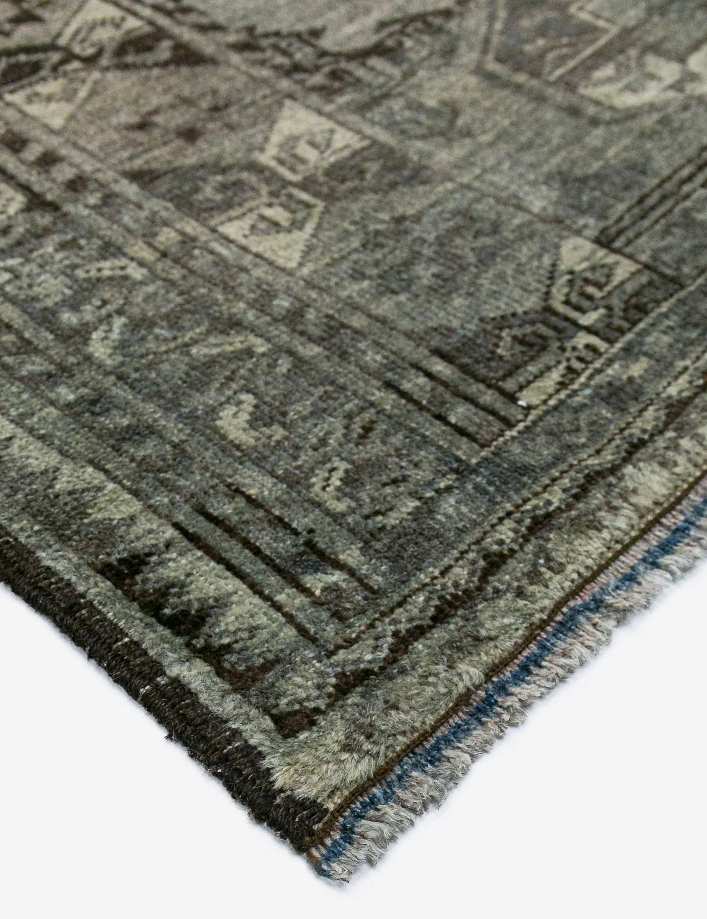 Vintage Turkish Hand-Knotted Wool Rug No. 460, 4'6" x 5'2"
