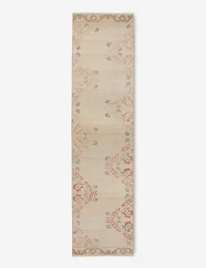 Vintage Turkish Hand-Knotted Wool Runner Rug No. 207, 2'5" x 10'12"modern color block patchwork rug