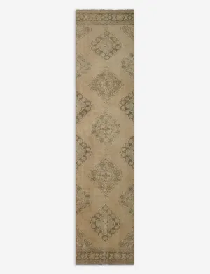 Vintage Turkish Hand-Knotted Wool Runner Rug No. 217, 2'5" x 8'10"modern color block patchwork rug