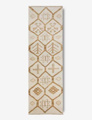 Vintage Turkish Hand-Knotted Wool Runner Rug No. 232, 3'5" x 10'9"modern color block patchwork rug