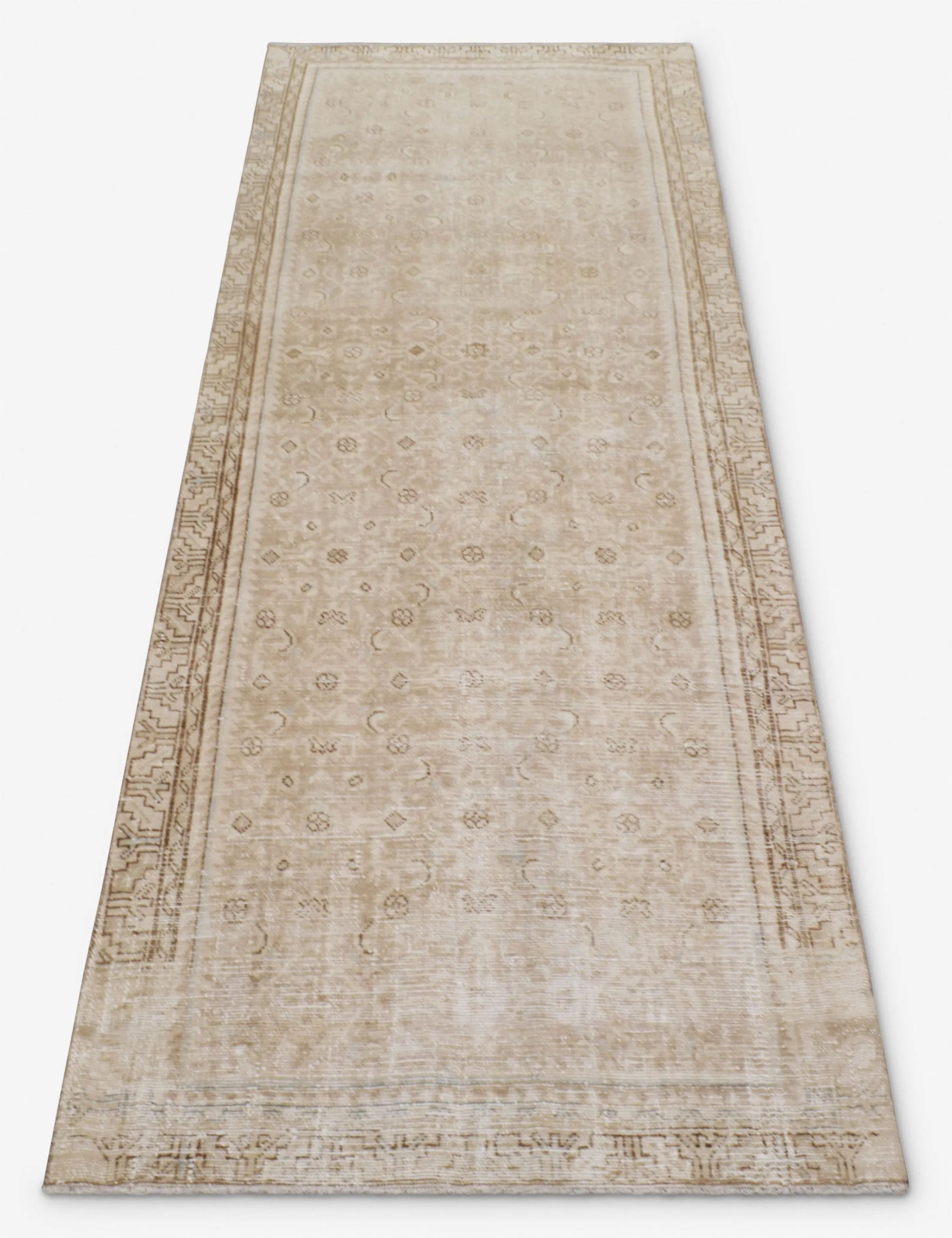 Vintage Turkish Hand-Knotted Wool Runner Rug No. 258, 3'4" x 9'5"