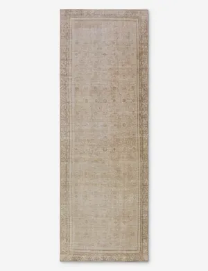 Vintage Turkish Hand-Knotted Wool Runner Rug No. 258, 3'4" x 9'5"modern color block patchwork rug