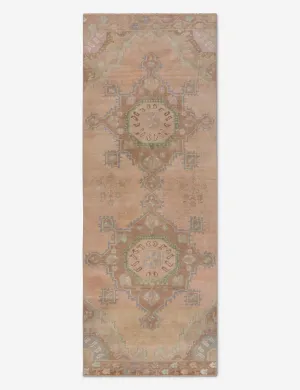 Vintage Turkish Hand-Knotted Wool Runner Rug No. 265, 3' x 8'1"modern color block patchwork rug