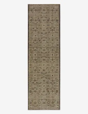 Vintage Turkish Hand-Knotted Wool Runner Rug No. 266, 2'8" x 8'8"modern color block patchwork rug