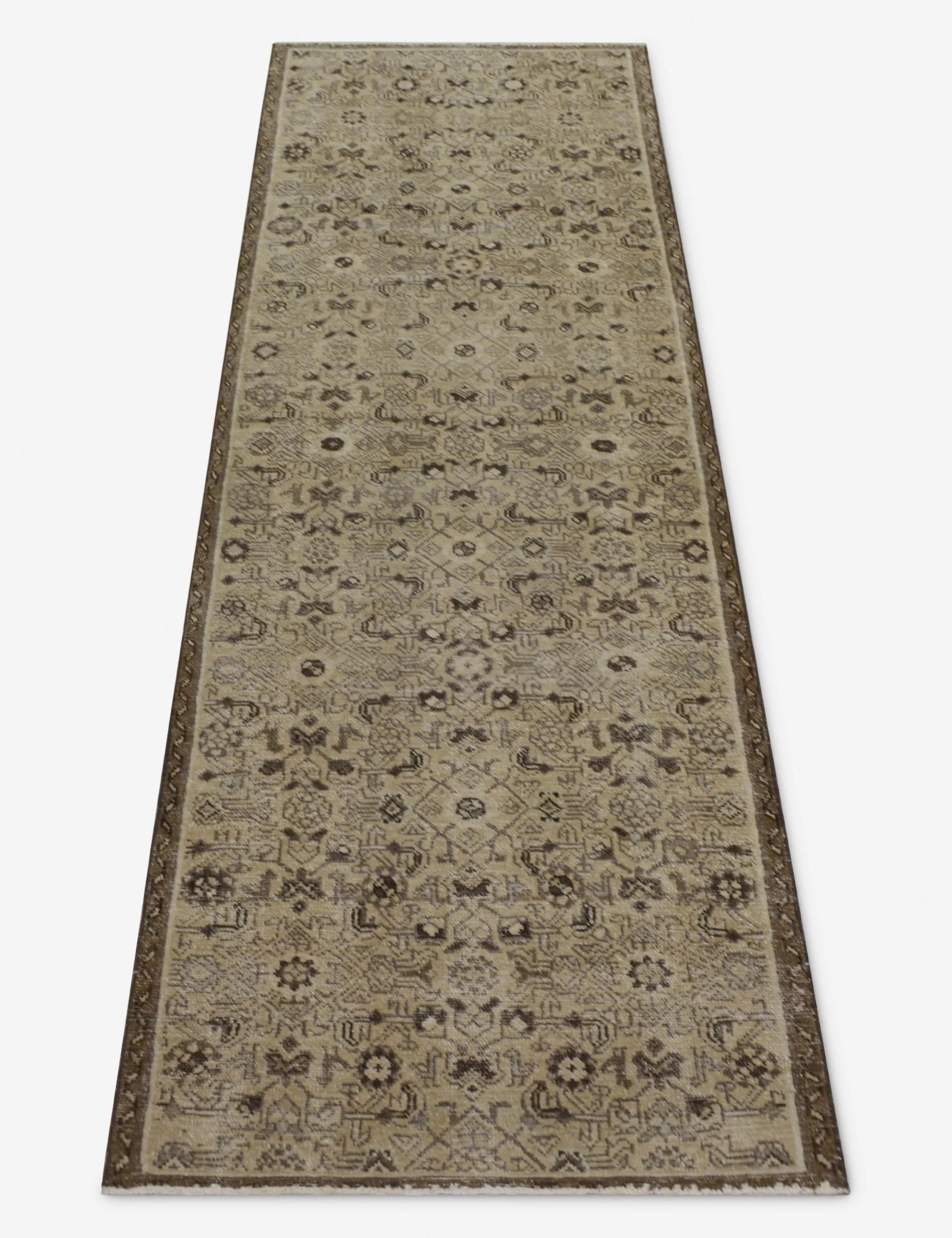 Vintage Turkish Hand-Knotted Wool Runner Rug No. 266, 2'8" x 8'8"