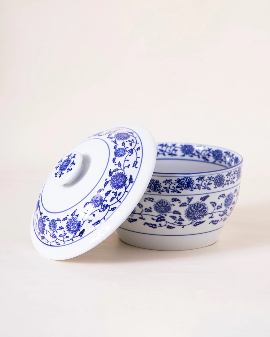 Vintage Blue & White Casserole With Lid