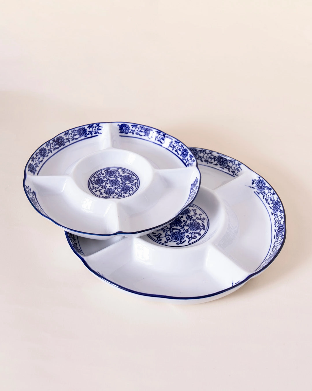 Vintage Blue & White Chip n Dip Platter - Small
