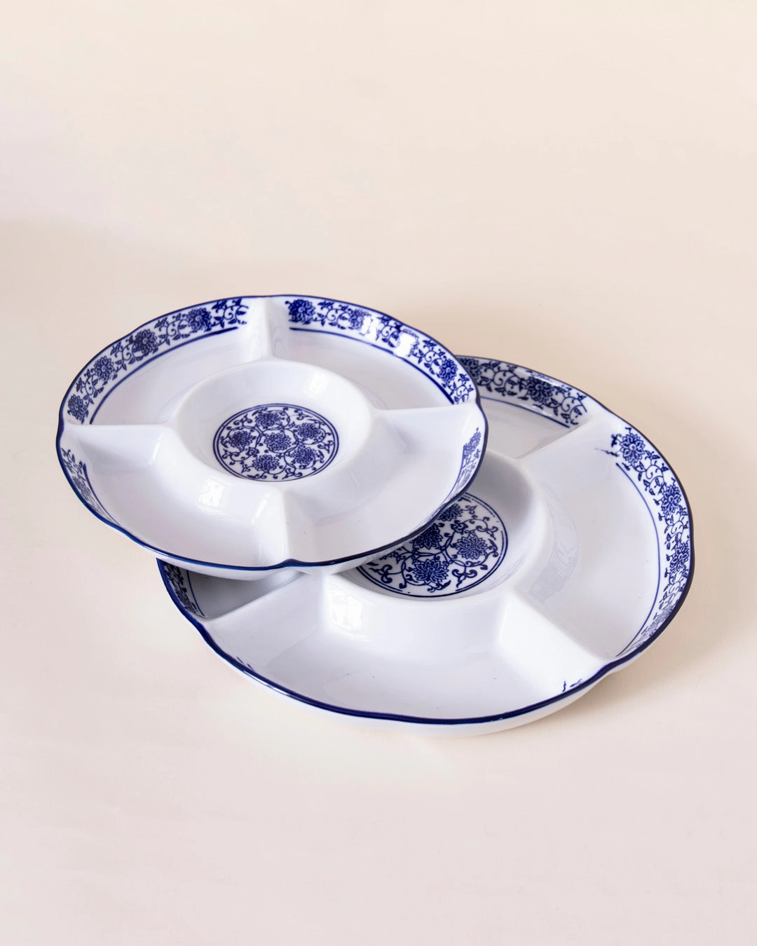 Vintage Blue & White Chip n Dip Platter - Small