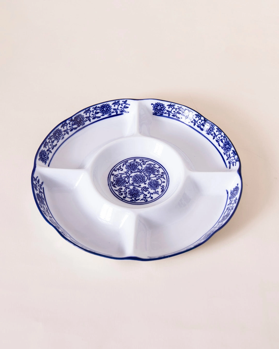 Vintage Blue & White Chip n Dip Platter - Small