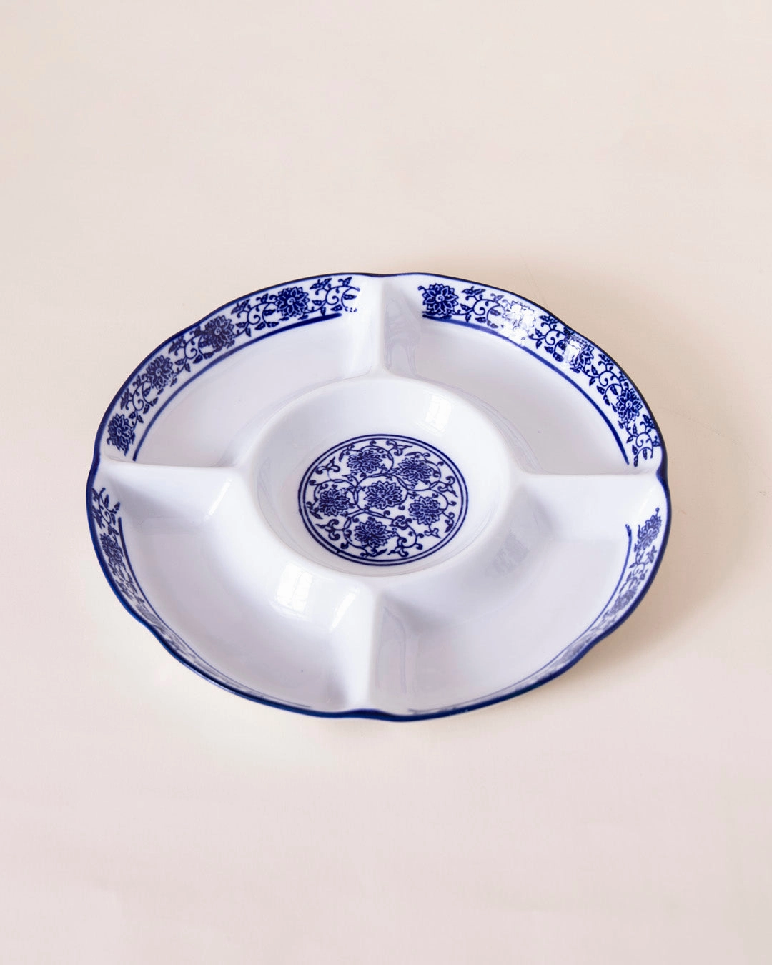 Vintage Blue & White Chip n Dip Platter - Small