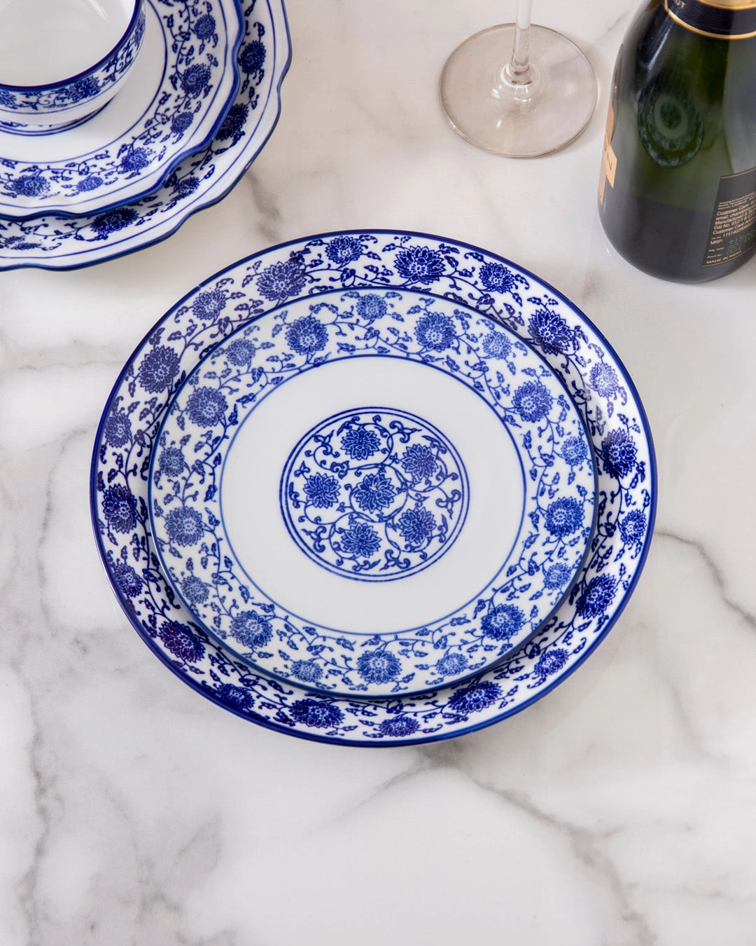 Vintage Blue & White Quarter Plate