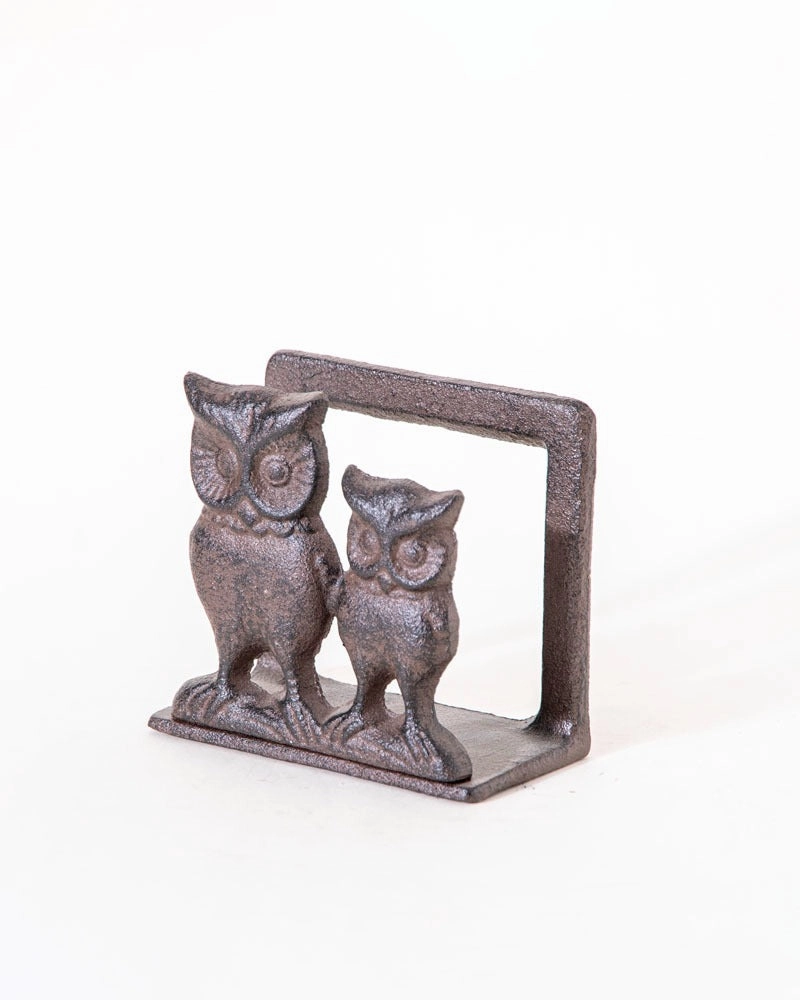Vintage Cast Iron Owl Napkin Holder