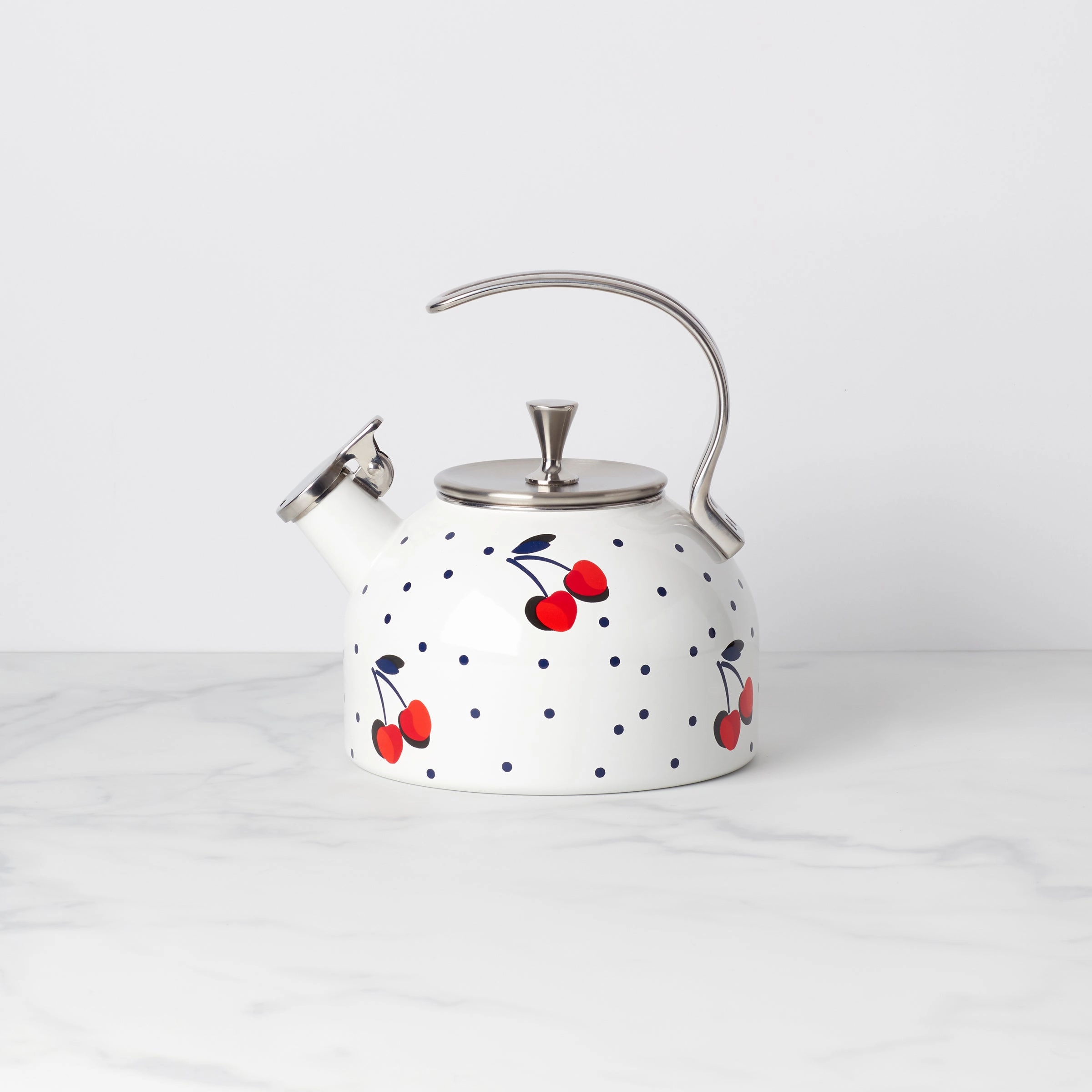 Vintage Cherry Dot Tea Kettlemodern kitchen decor ,kitchen dinner set ,dinnerware 