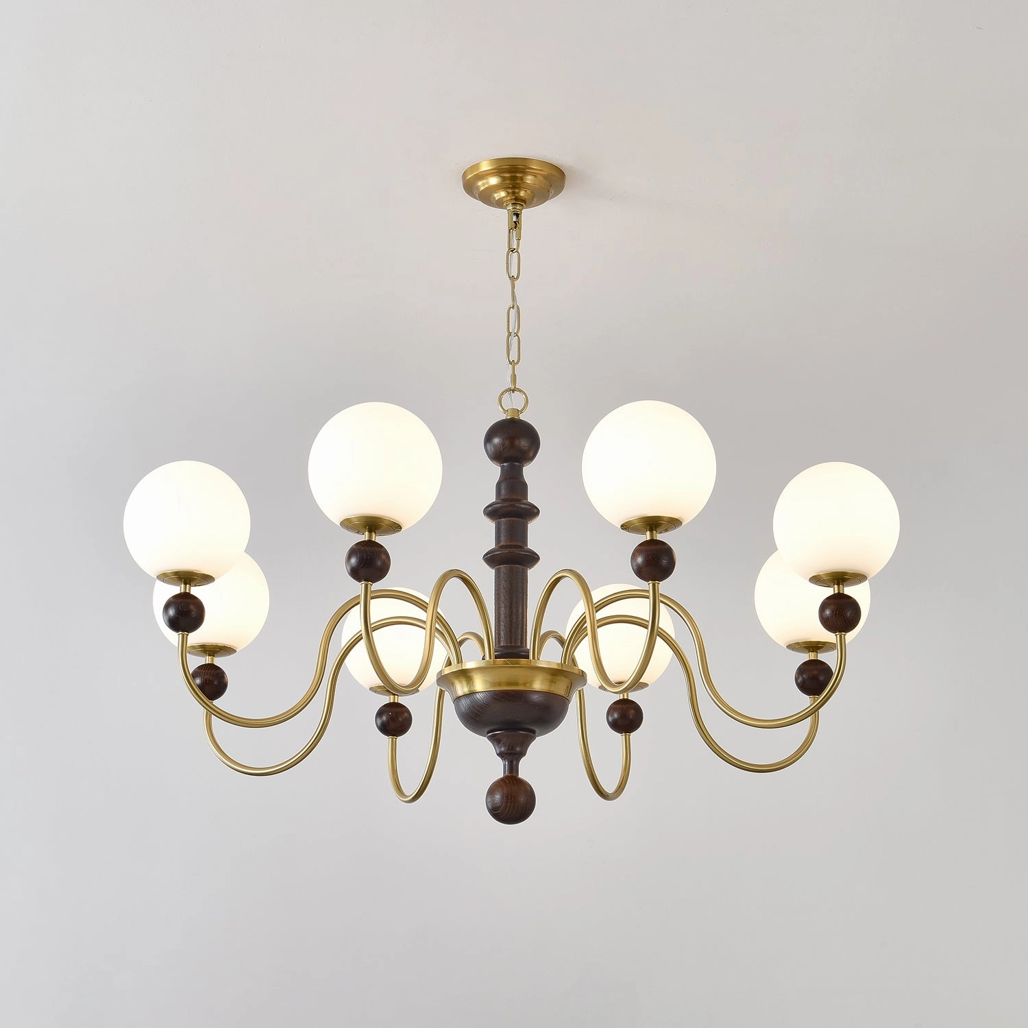 Vintage Curved Sphere Chandelier