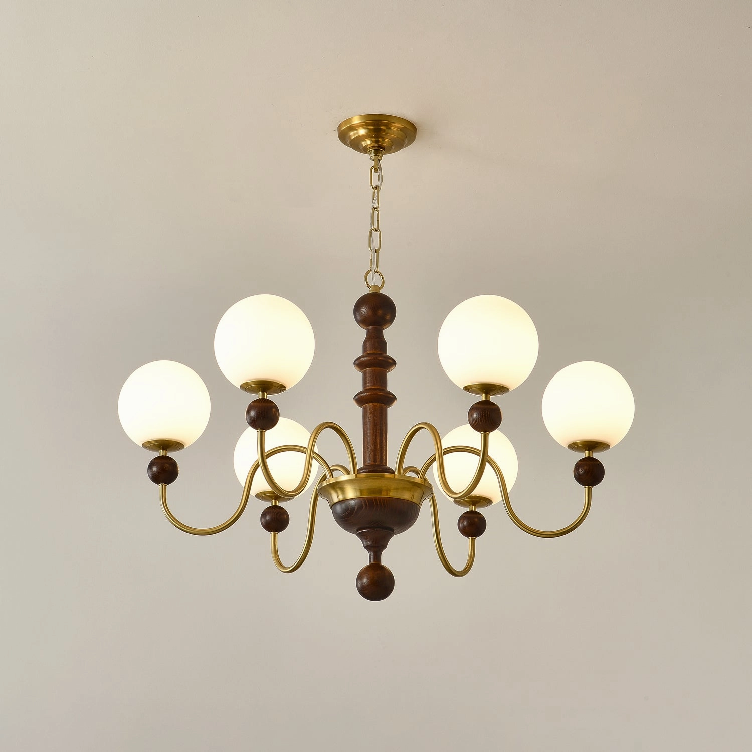 Vintage Curved Sphere Chandelier