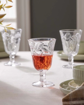Vintage Etched Wine Glass - Set Of 6modern kitchen decor ,kitchen dinner set ,dinnerware 