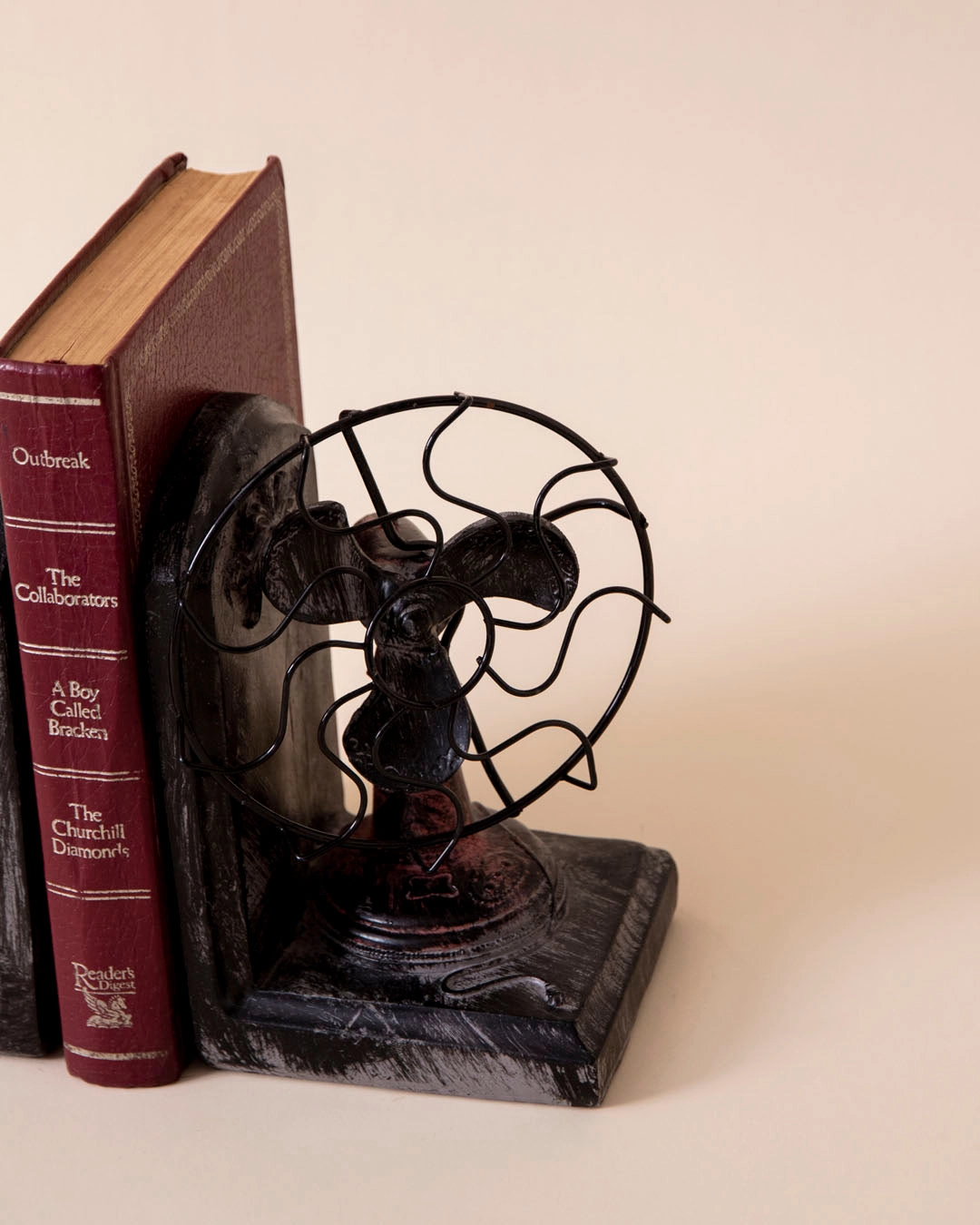 Vintage Fan And Phone Bookends