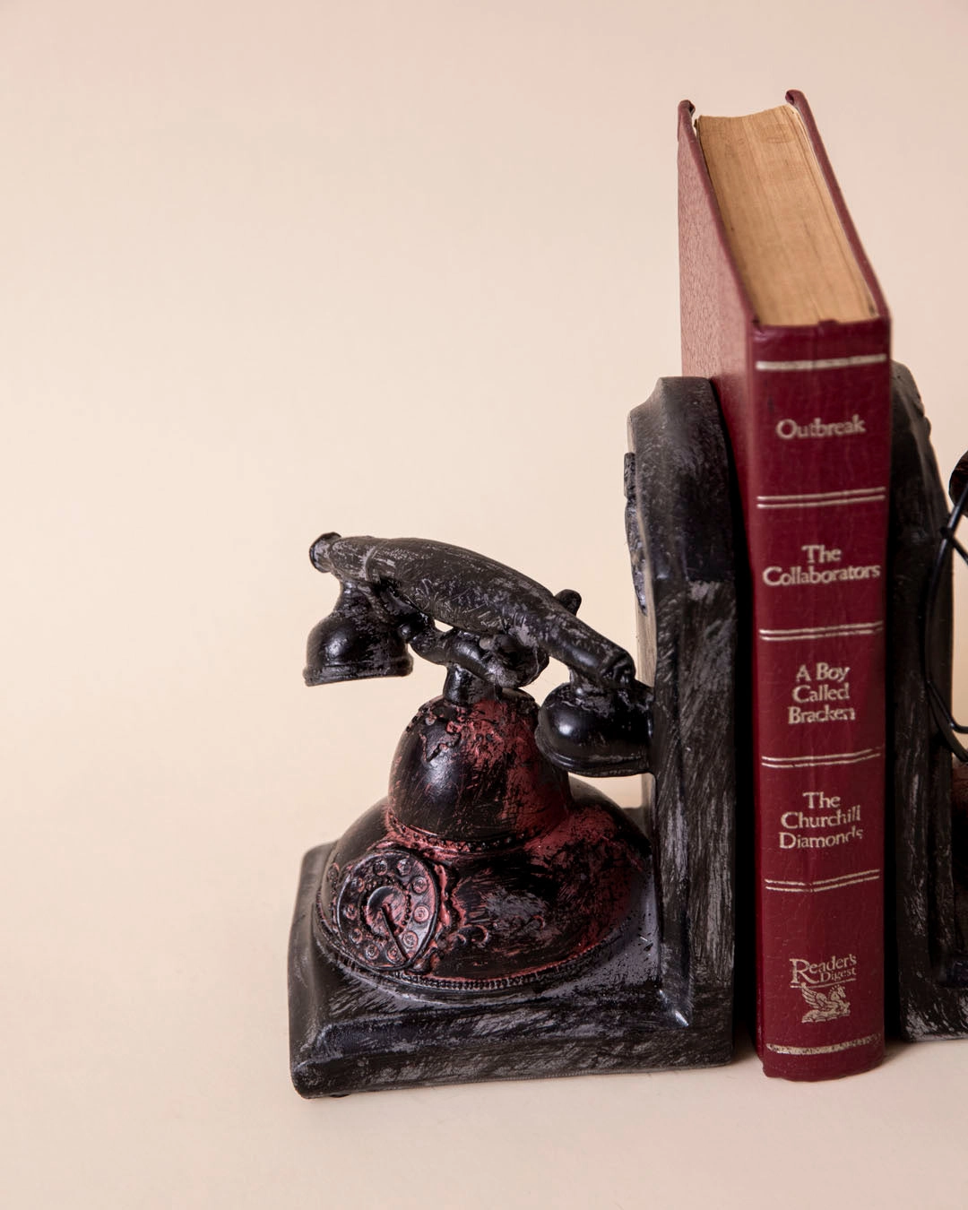 Vintage Fan And Phone Bookends