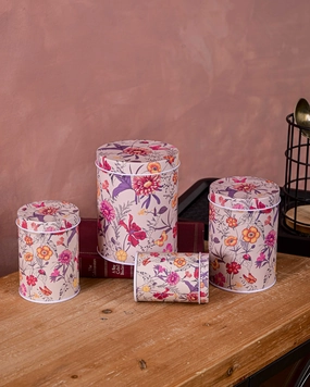 Vintage Floral Storage Canister - Set Of 4modern kitchen decor ,kitchen dinner set ,dinnerware 