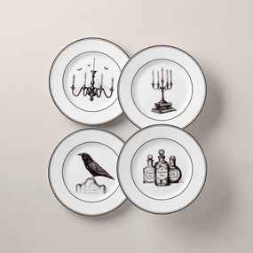 Vintage Halloween Dessert Plates - Set of 4modern kitchen decor ,kitchen dinner set ,dinnerware 
