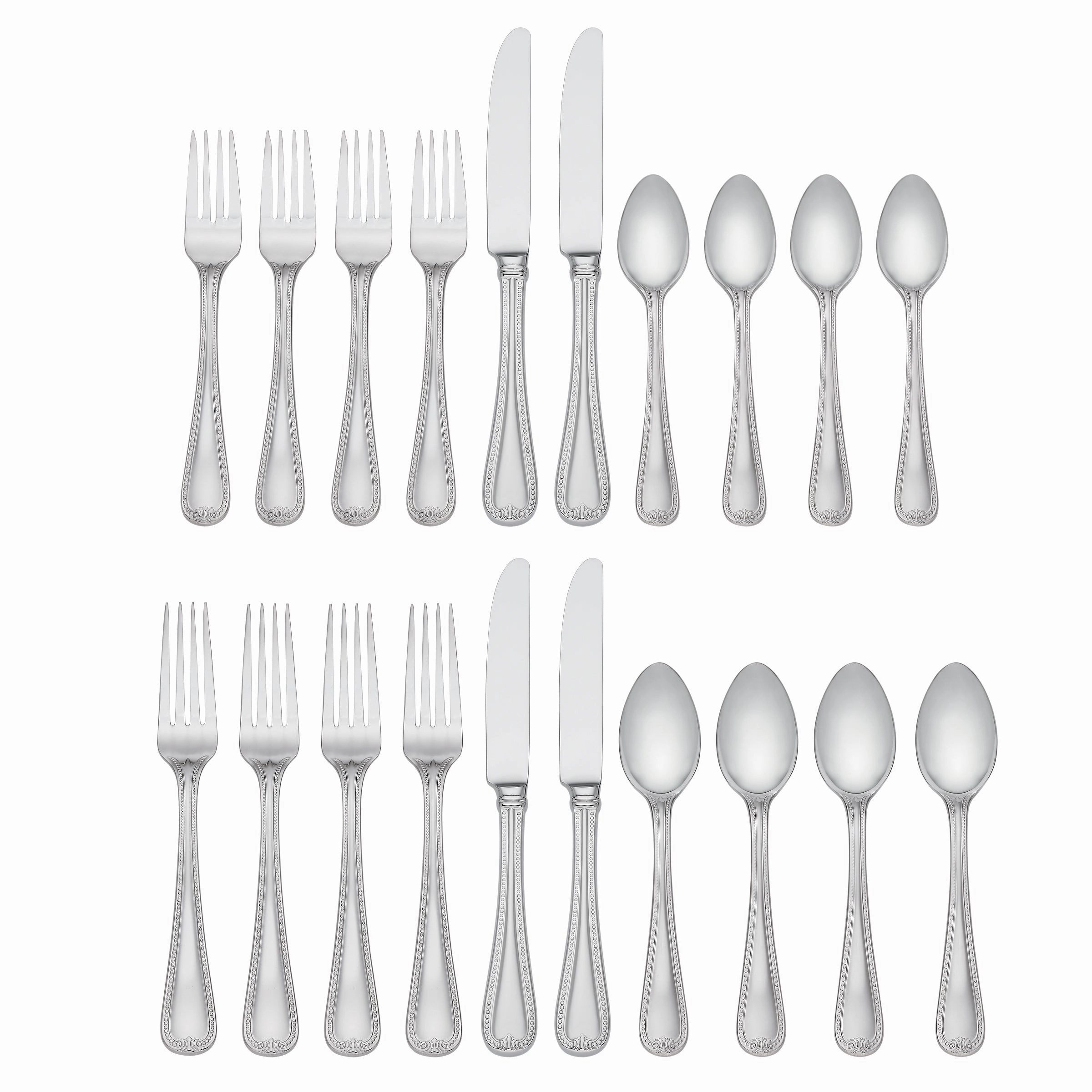 Vintage Jewel 20 Piece Flatware Set