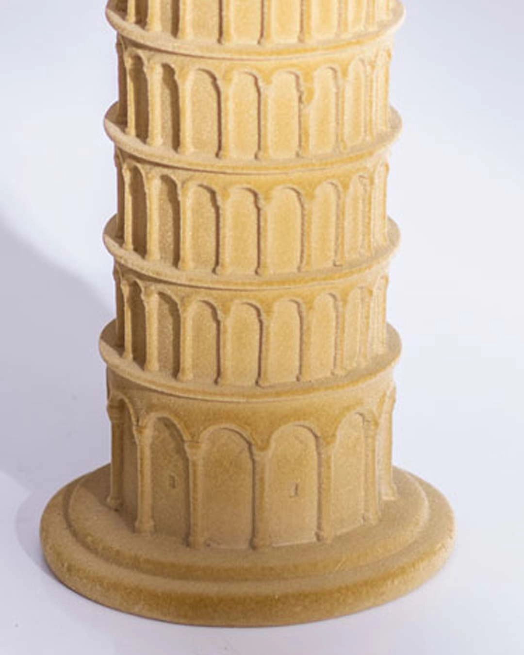 Vintage Leaning Tower of Pisa Velvet Sculpture