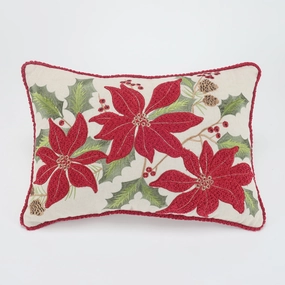 Vintage Poinsettia 14X20 Throw Pillowhome decor ,wall decor 