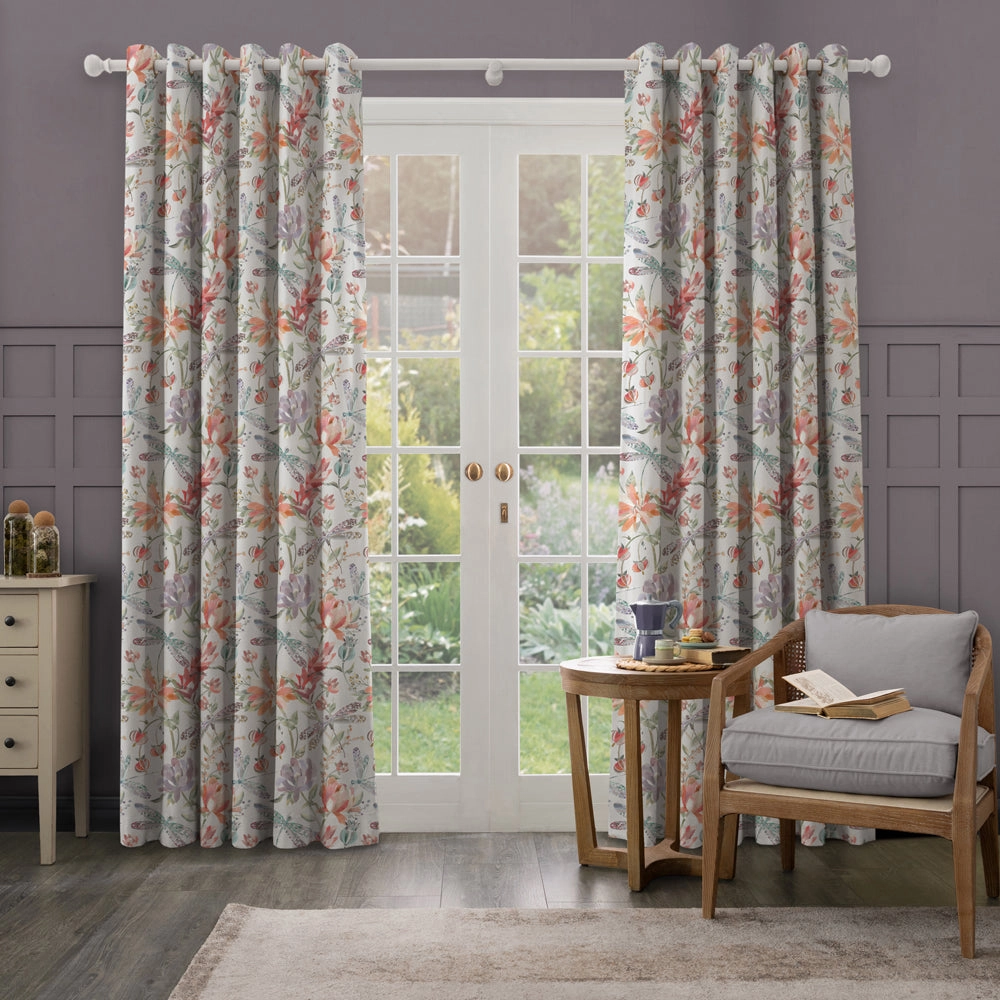 Volatus Printed Made to Measure Curtains Cinnamon
