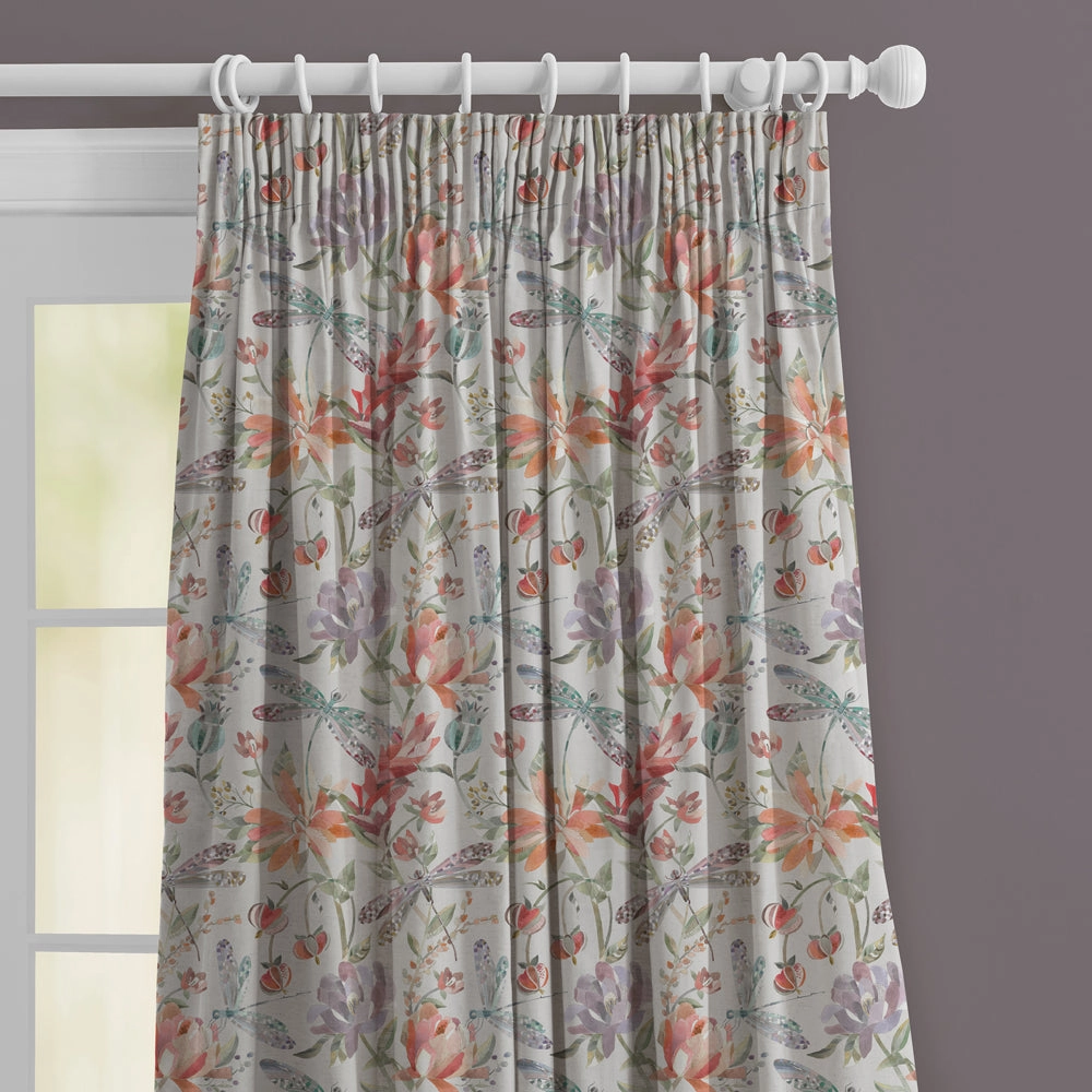 Volatus Printed Made to Measure Curtains Cinnamon