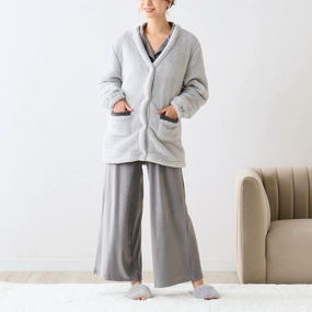 Warm Fleece Cardigan Greybedding sets ,throw blankets 