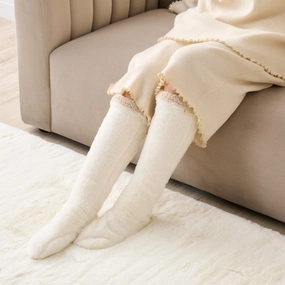 Warm Fleece Socks Whitebedding sets ,throw blankets 