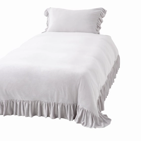 Warmy Argan Oil Frill Comforter Case  Double Greybedding sets ,throw blankets 