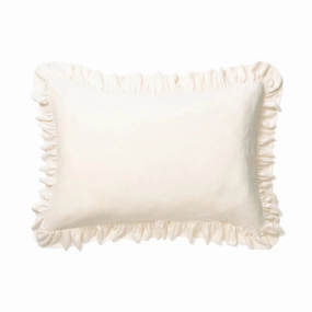 Warmy Argan Oil Frill Pillow Case 700 X 500Whitebedding sets ,throw blankets 
