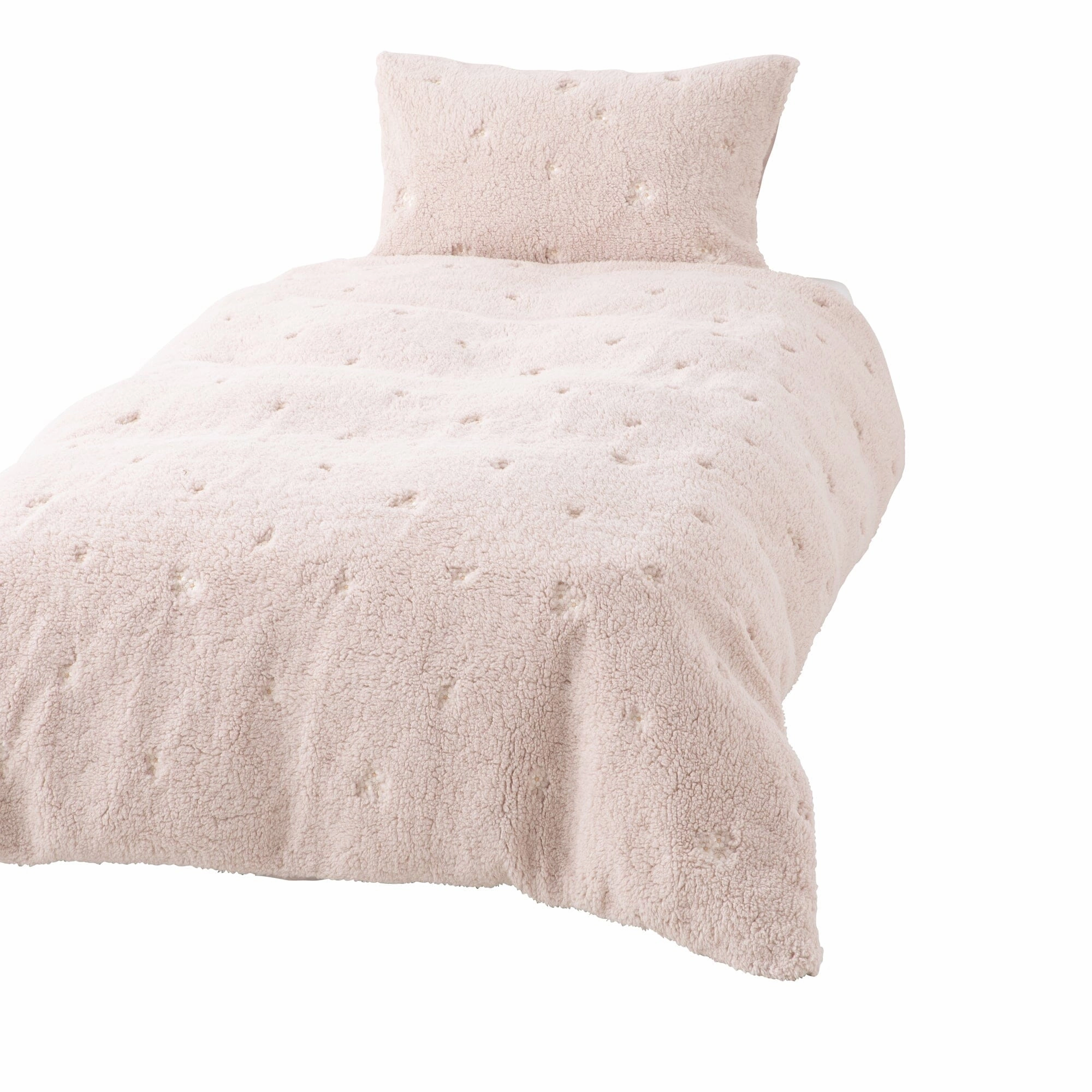 Warmy Flower X Boa Comforter Case  Single Beigebedding sets ,throw blankets 
