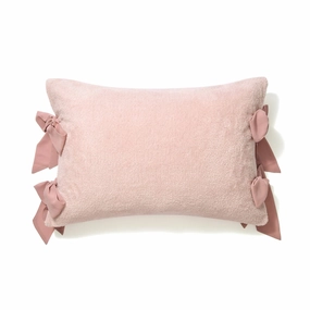 WARMY Furry Ribbon Pillow Case 700 x 500 Pinkbedding sets ,throw blankets 