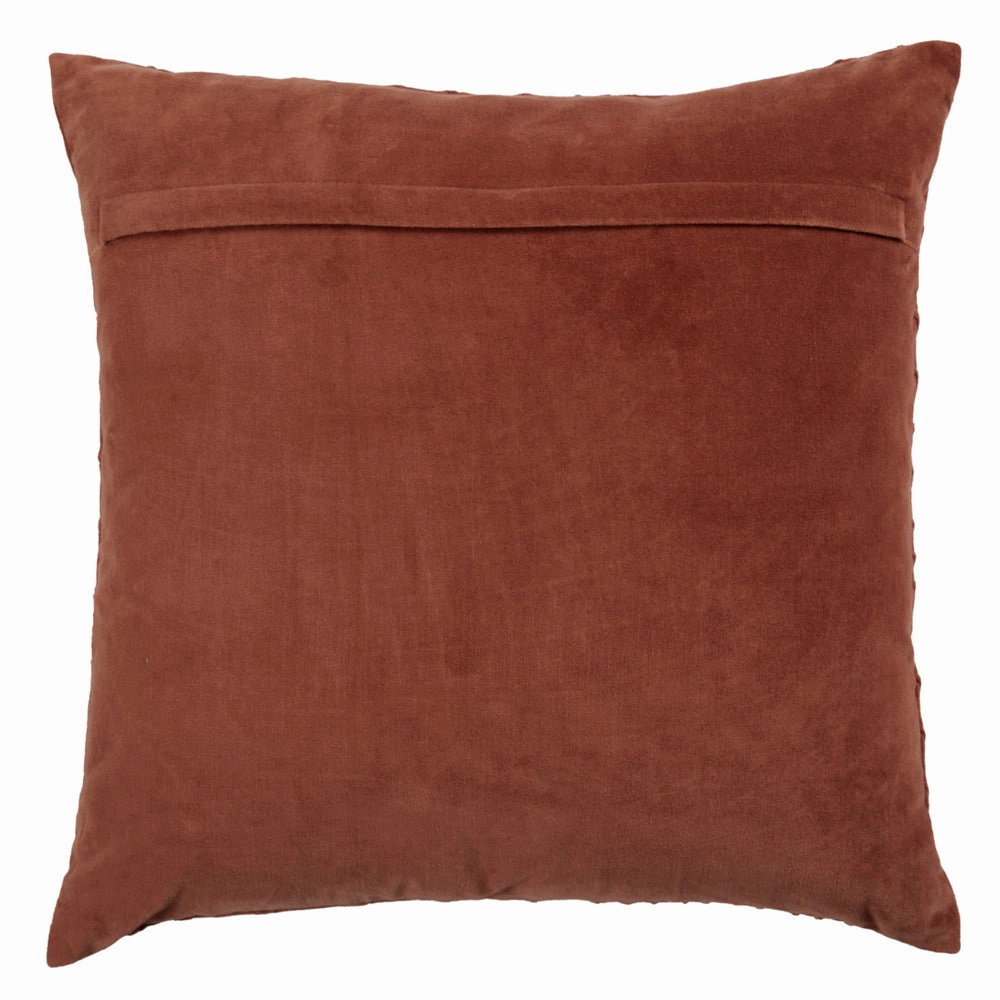 Waterfall Embroidered Feather Cushion Persimmon