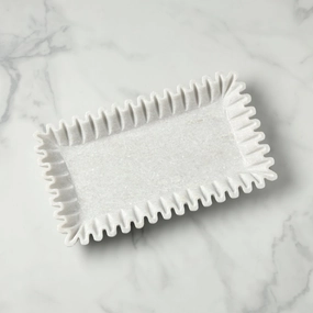 Waterloo Artisan Crafted Wavy Marble Platterafternoon tea dessert tray