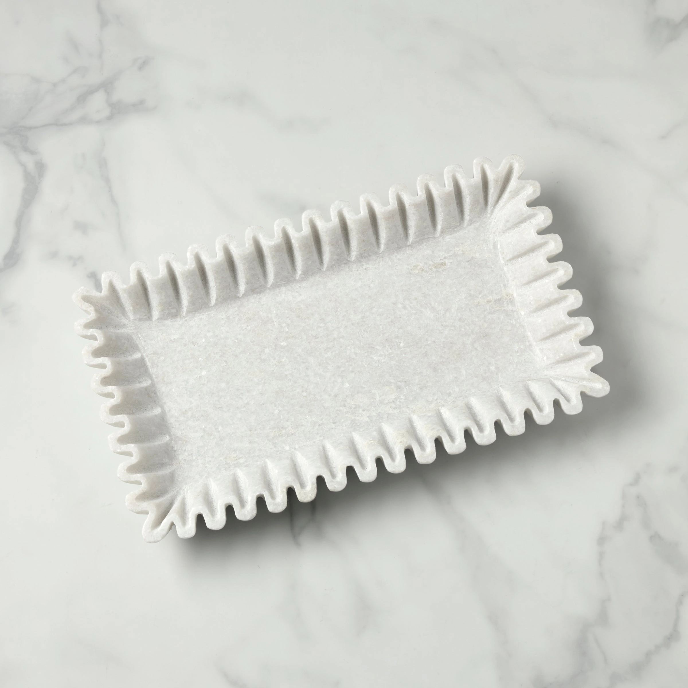 Waterloo Artisan Crafted Wavy Marble Platterafternoon tea dessert tray