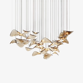 Wave Floating Leaf Chandelierrustic chandelier,bedroom chandelier 