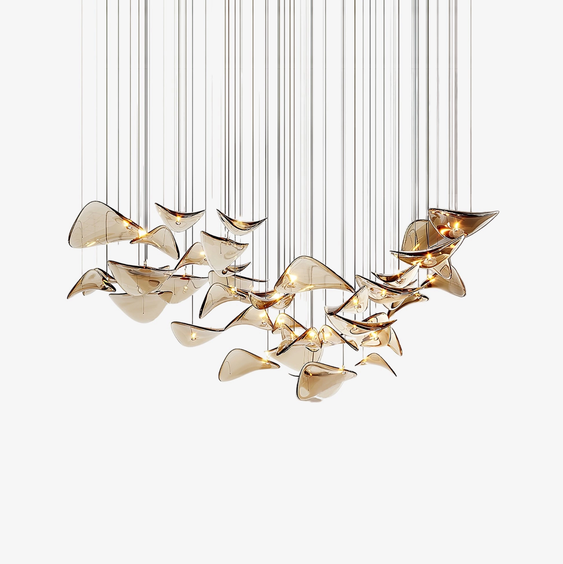 Wave Floating Leaf Chandelierrustic chandelier,bedroom chandelier 